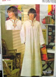 4560 70 LOOSE LONG CAFTAN, COLOR TRANSFER PATTERN 10,12, 14,16